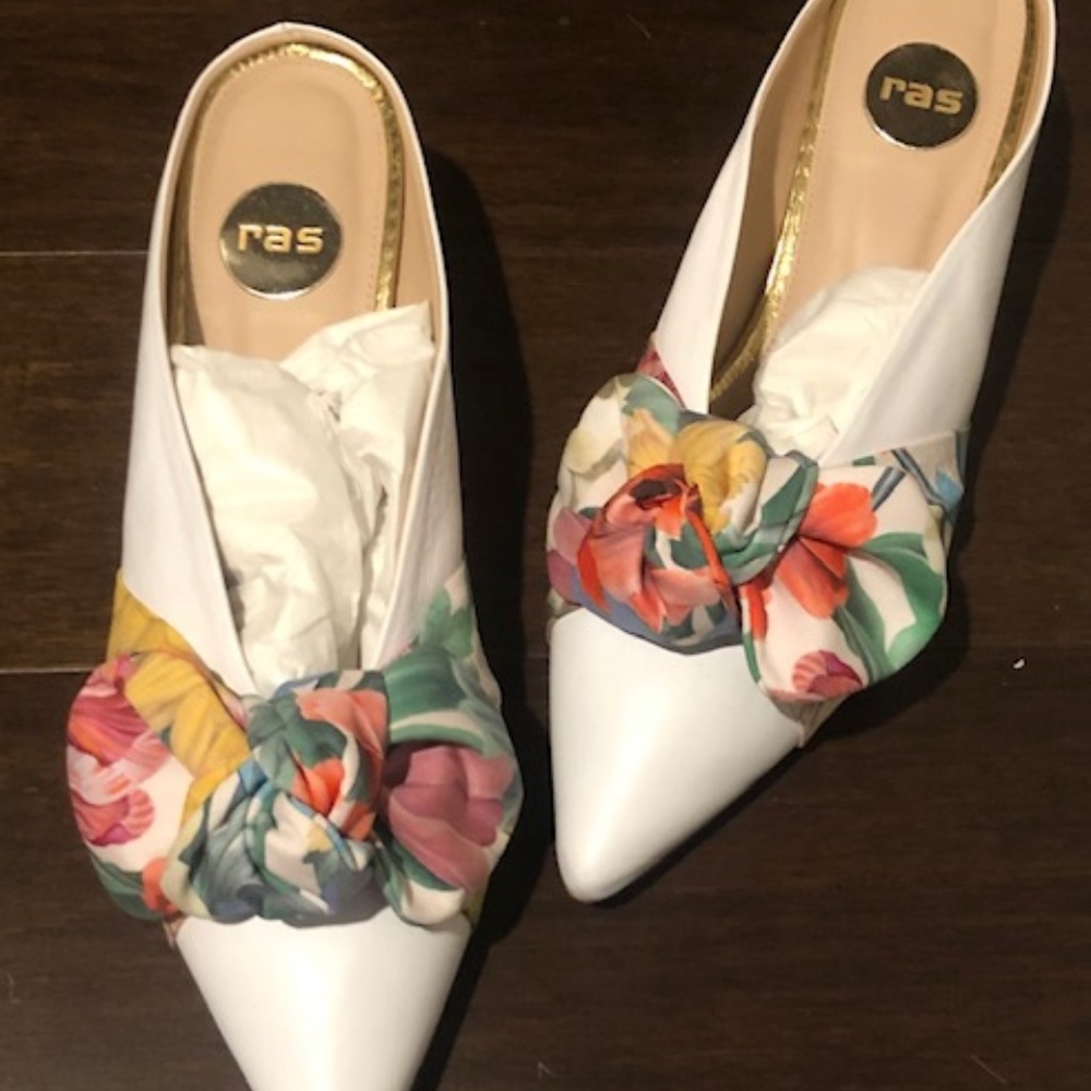 White Kitten Heel